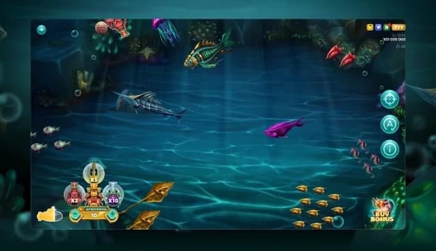 King of Ocean cannon interface showing weapon levels